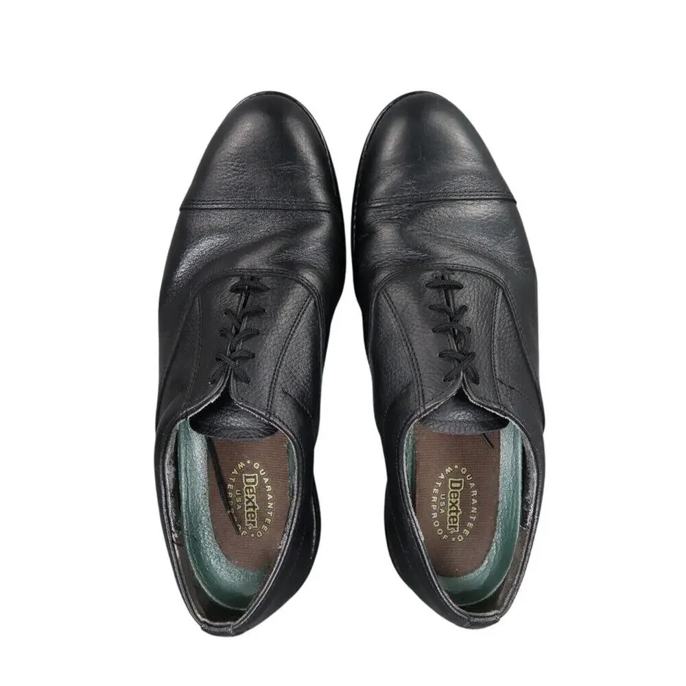 Dexter Shoes Mens 11.5 Oxford Dress Cap Toe Leather Comfort Formal Black Career